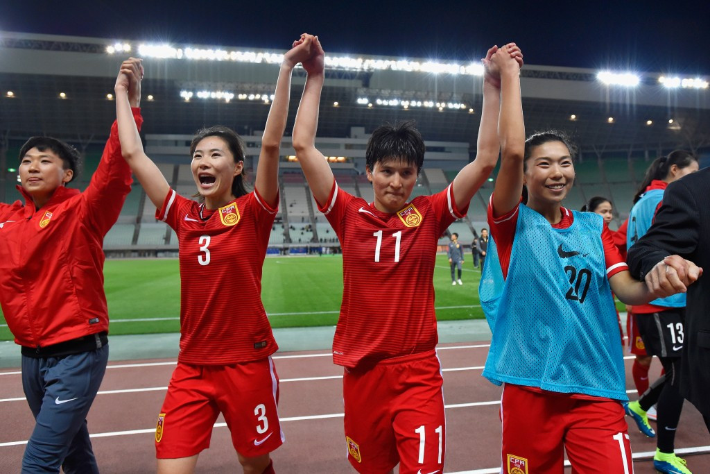 China celebrate their Rio 2016 progression