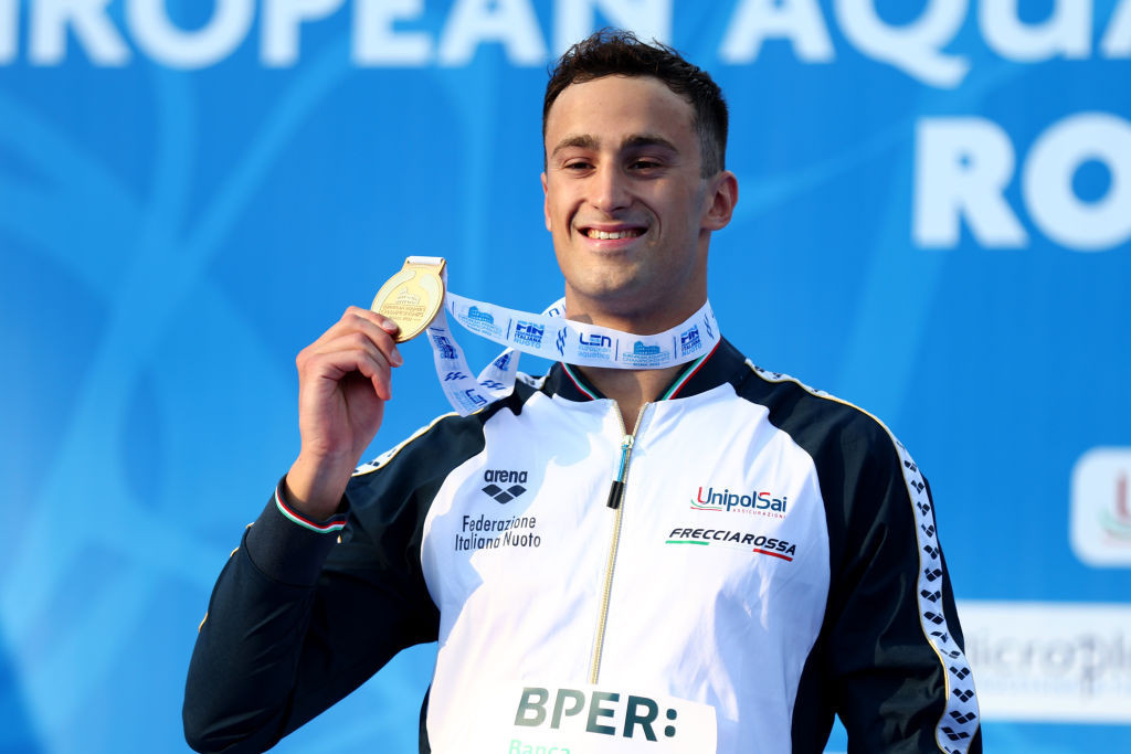 Italy's Alberto Razzetti earned the first gold of the European Aquatics Championships at Rome’s Foro Italico as he won the men’s 400m individual medley ©Getty Images
