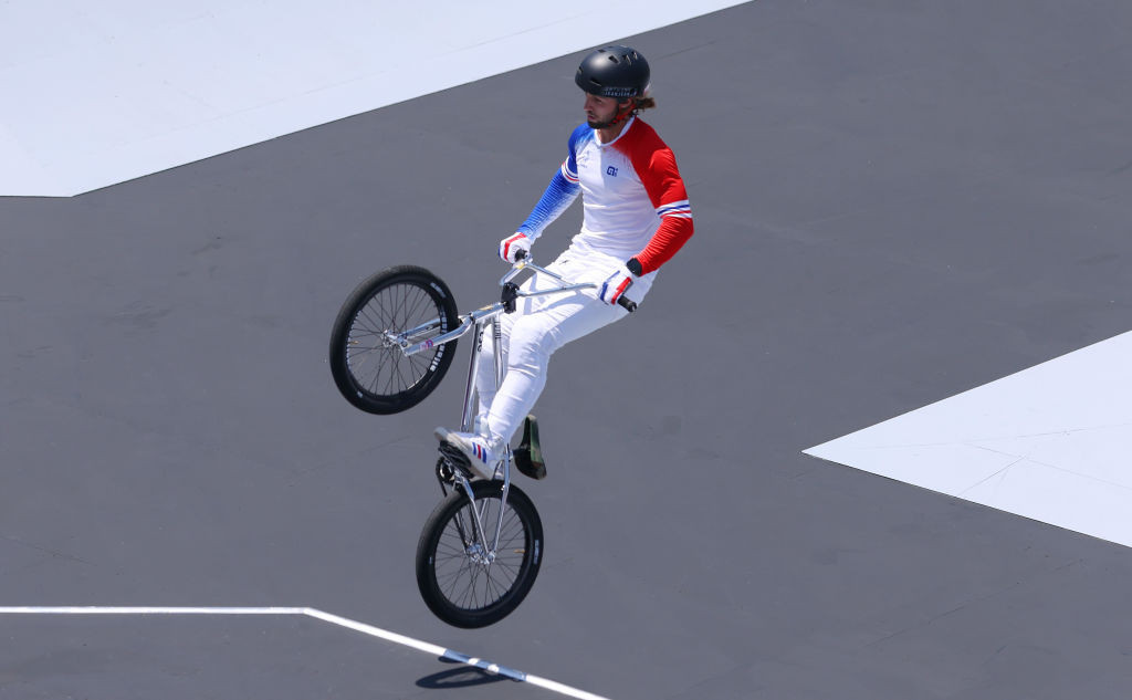 France's defending champion Anthony Jeanjean was top qualifier for the men's BMX freestyle final on the opening day of the Munich 2022 European Championships ©Getty Images