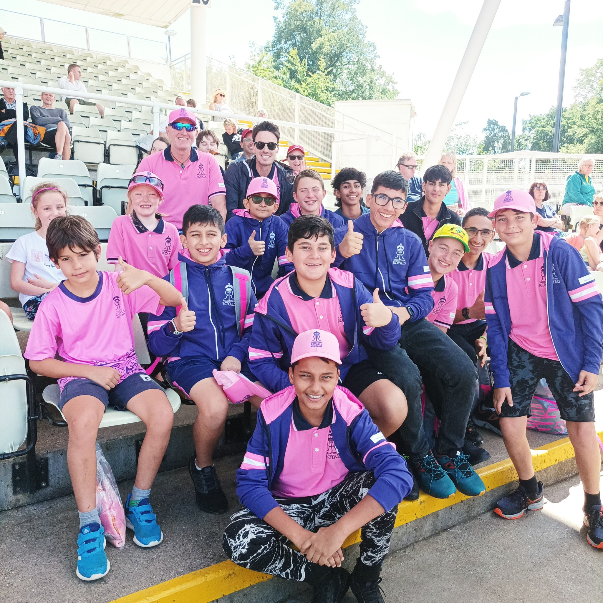 Youngsters from the Rajasthan Royals Academy in the United Arab Emirates enjoyed a day at the Commonwealth Games cricket in Birmingham ©ITG