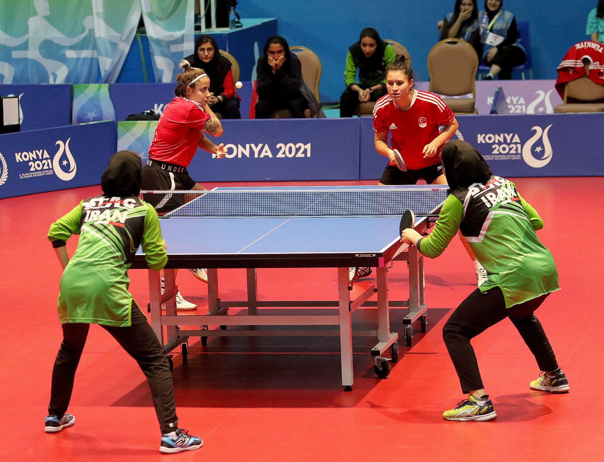 Table tennis team finals took place with Iran going up against Turkey ©Konya 2021