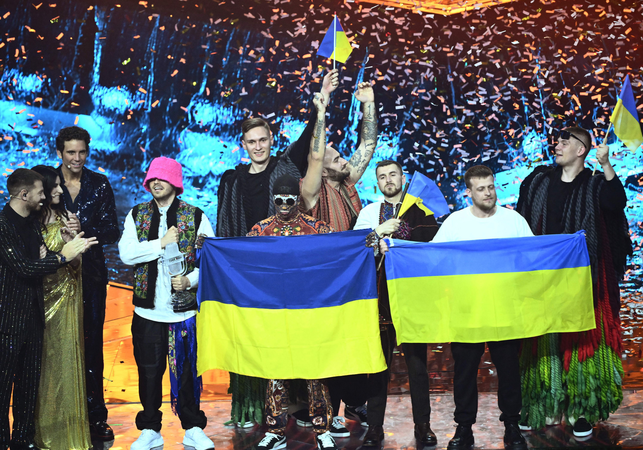 Kalush Orchestra won this year's Eurovision Song Contest for Ukraine, but second-placed Britain have been invited to step in as hosts ©Getty Images