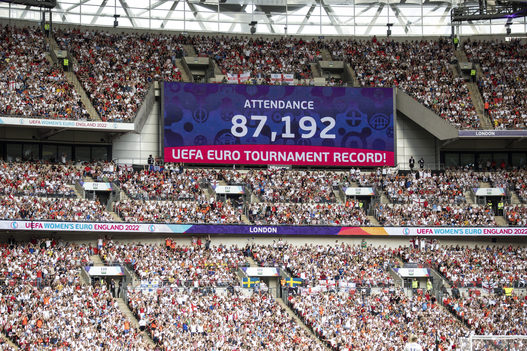 The UEFA Women's Euro 2022 tournament was part of England's summer of sport, and broke attendance records along the way ©Getty Images