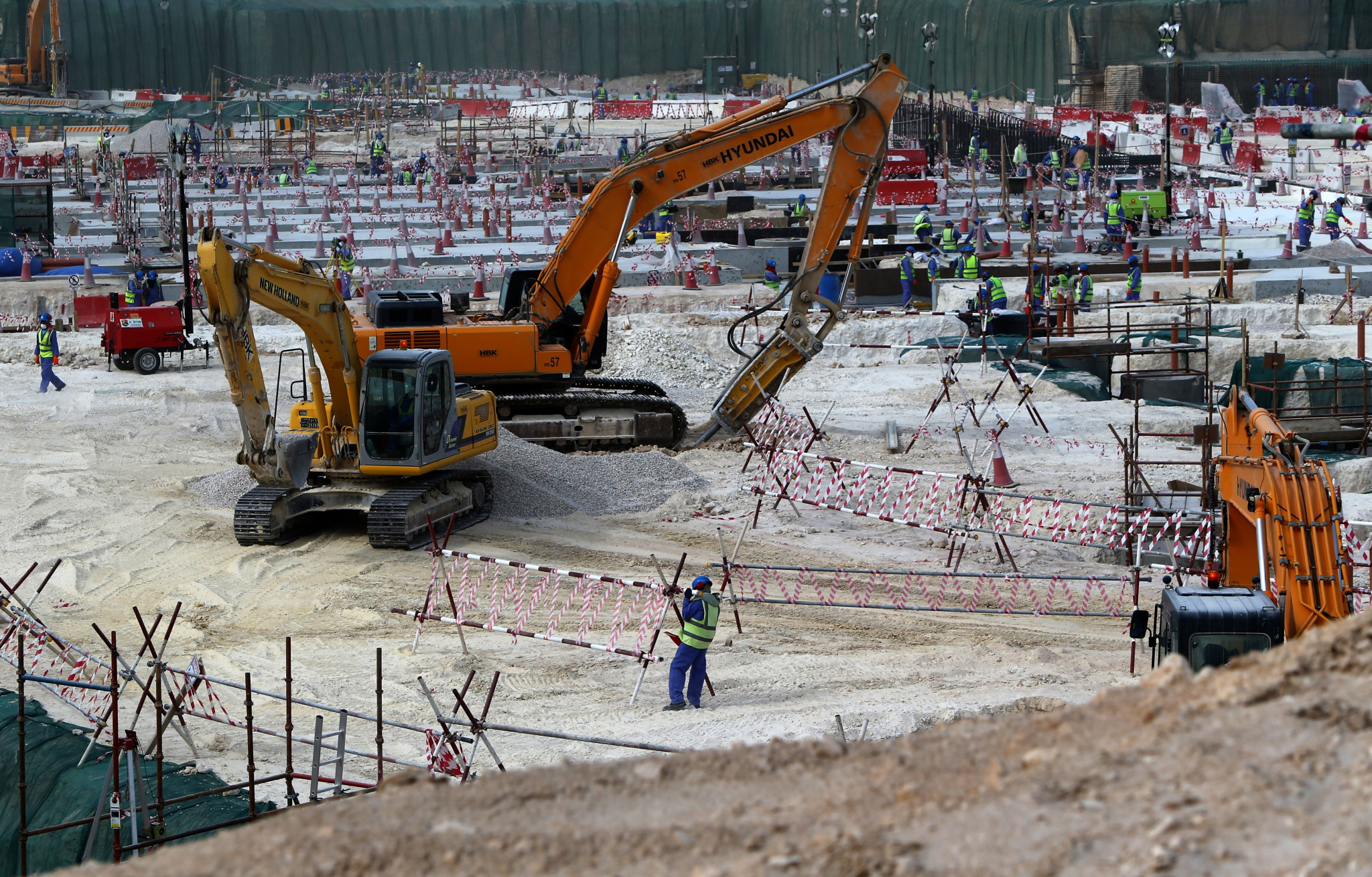 Qatar's treatment of migrant workers has been one of the defining issues of the World Cup ©Getty Images
