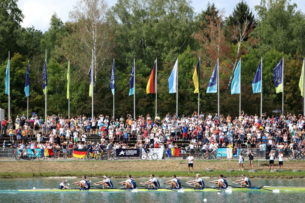 Britain's men's eight retained the European title in Munich today ©Getty Images