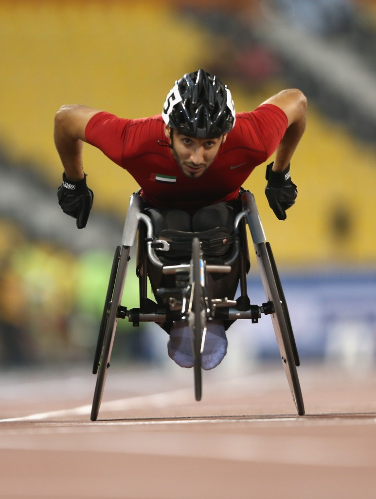 Mohamed Hammadi picked up gold for the host nation in the men’s 200m T34