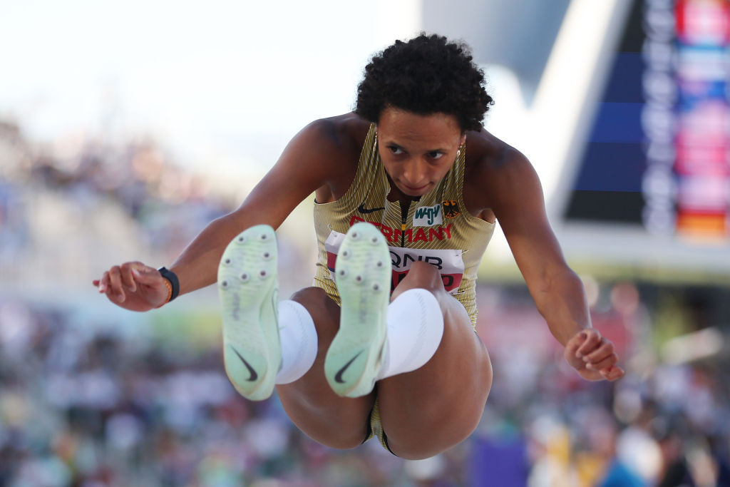 Home long jumper Malaika Mihambo, who retained her world title last month, has had her defence of the European title in Munich put in doubt after suffering from COVID-19 ©Getty Images