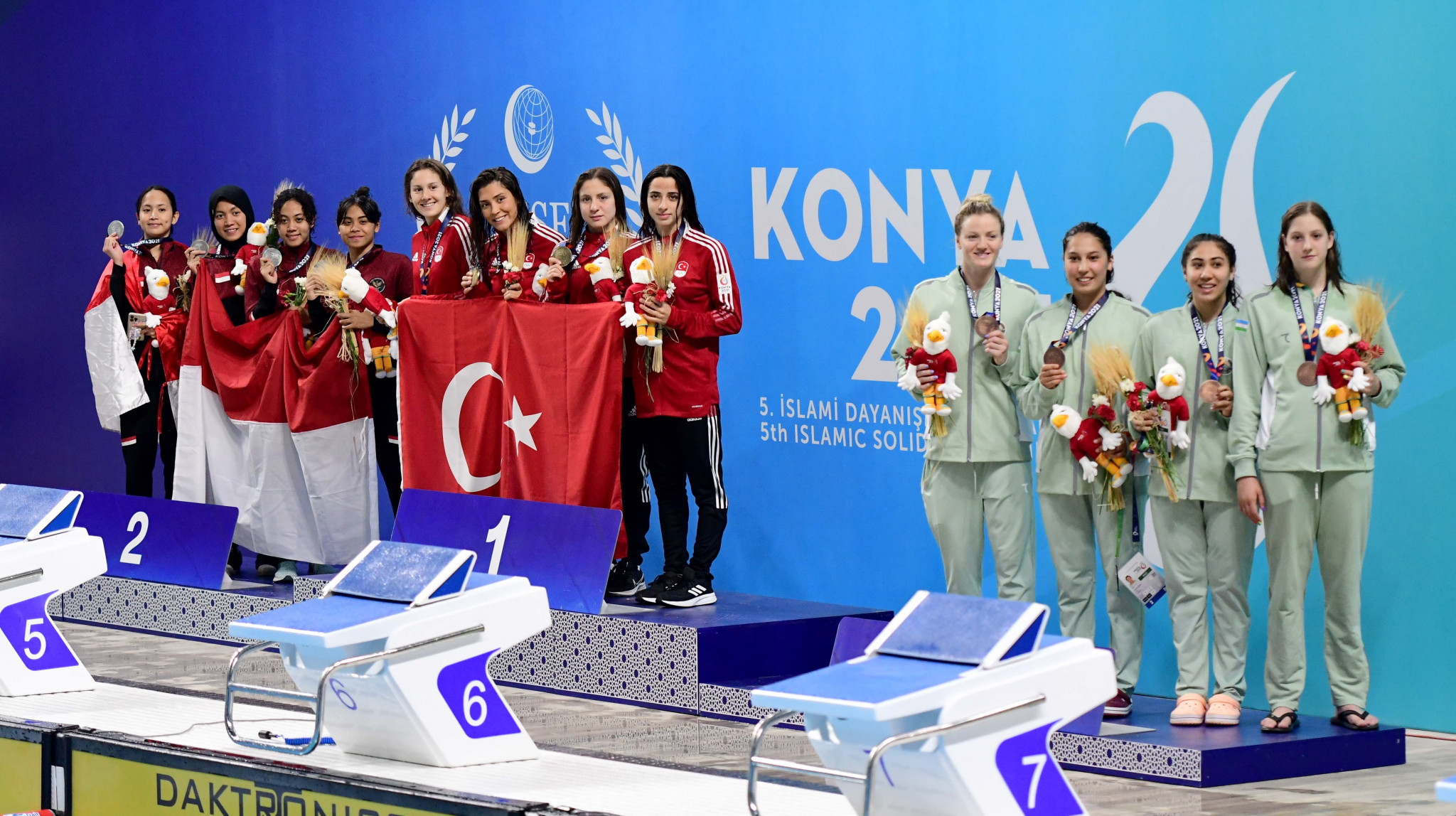 Turkey triumphed in the women’s 4x200m freestyle relay as the hosts collected a further four gold medals in the pool ©Konya 2021