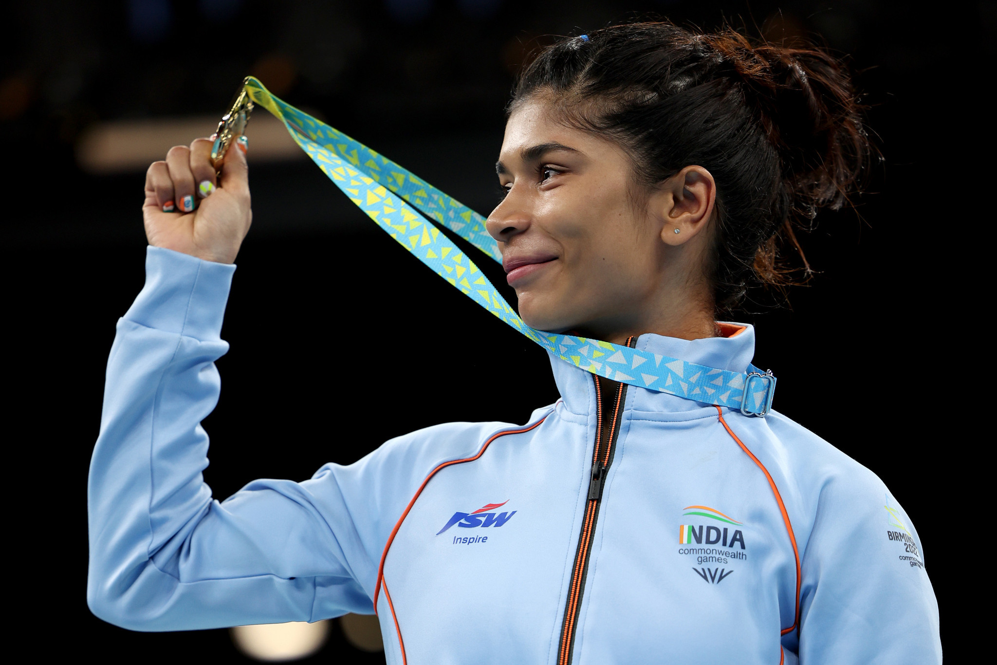 Nikhat Zareen won a Commonwealth Games gold medal for India in boxing ©Getty Images