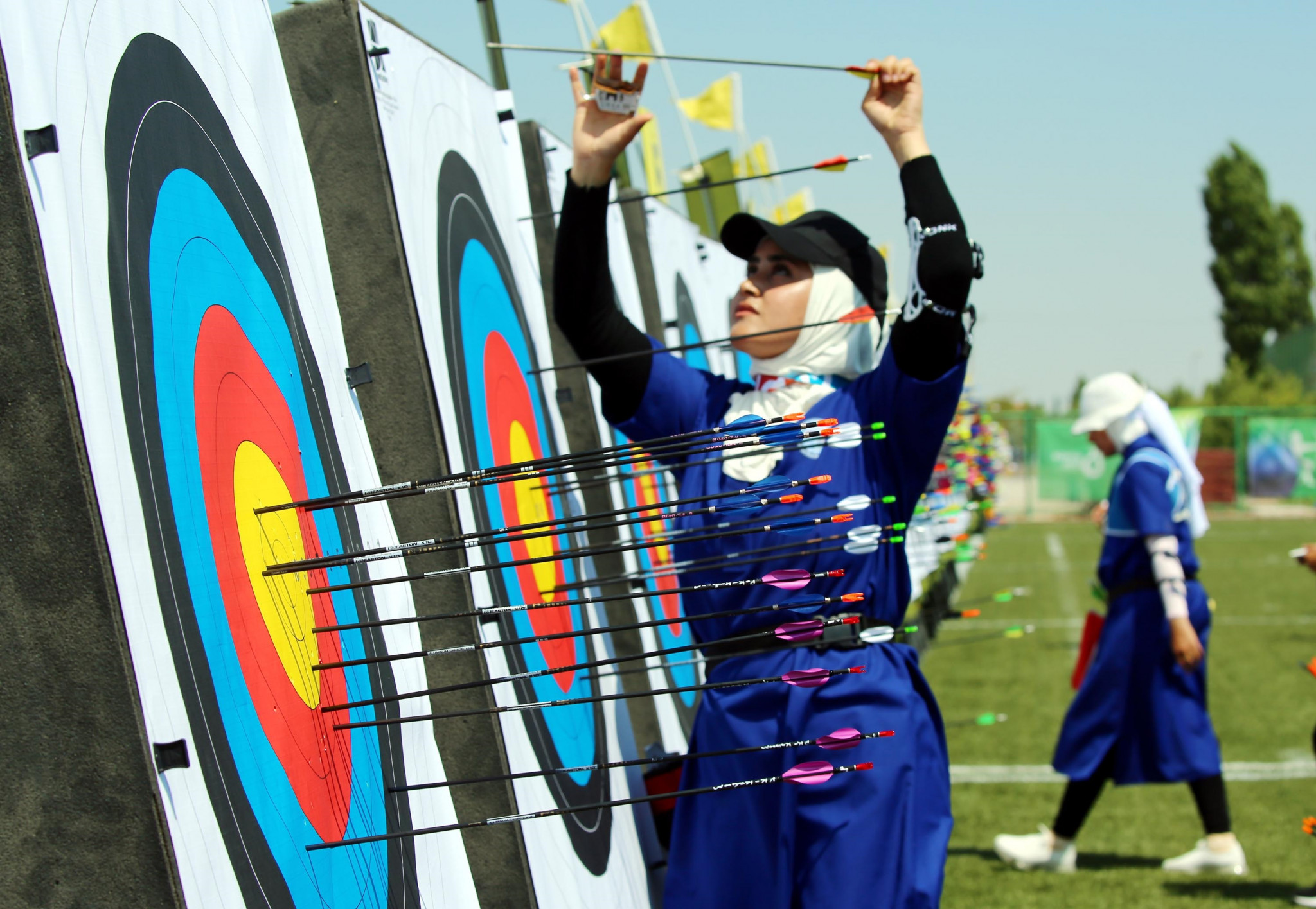 Archery competitions continued today at the Saracoglu Sports Facility in Konya ©Konya 2021