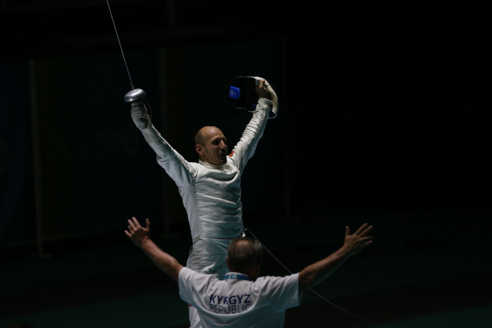 There was delight for Kyrgyzstan as Roman Petrov captured the men’s épée individual crown ©Konya 2021
