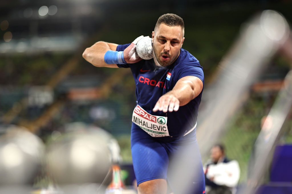 Croatia's Filip Mihaljevic won the European men's shot put title with a best of 21.88m ©Getty Images