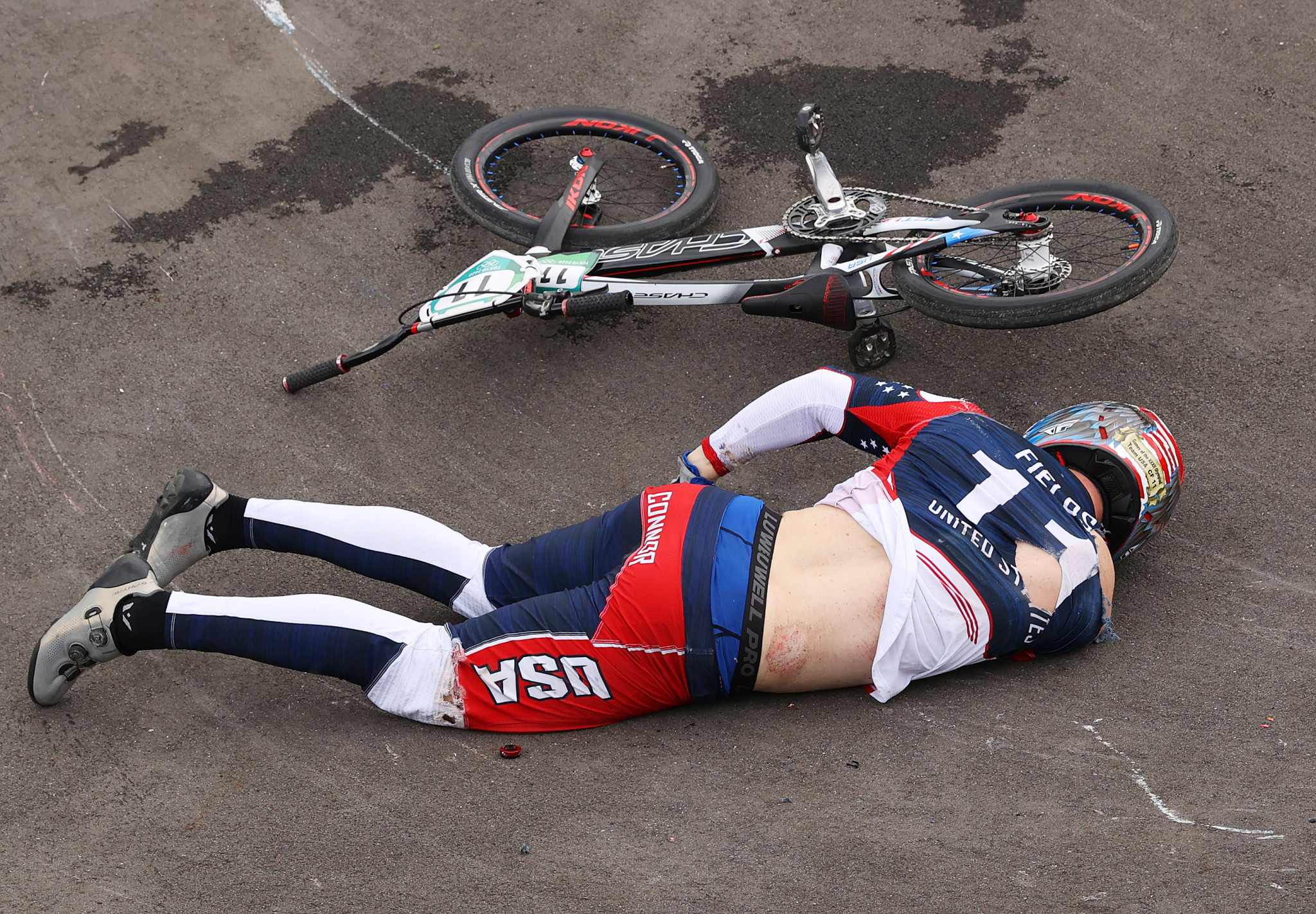 Olympic BMX champion Connor Fields has retired one year after a horrific crash at the Tokyo 2020 Olympic Games ©Getty Images
