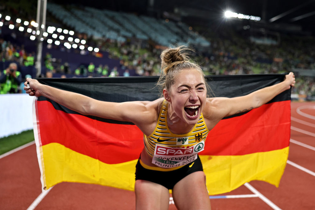 Gina Luckenkemper won the women's European 100m title on a heady night for German athletics ©Getty Images