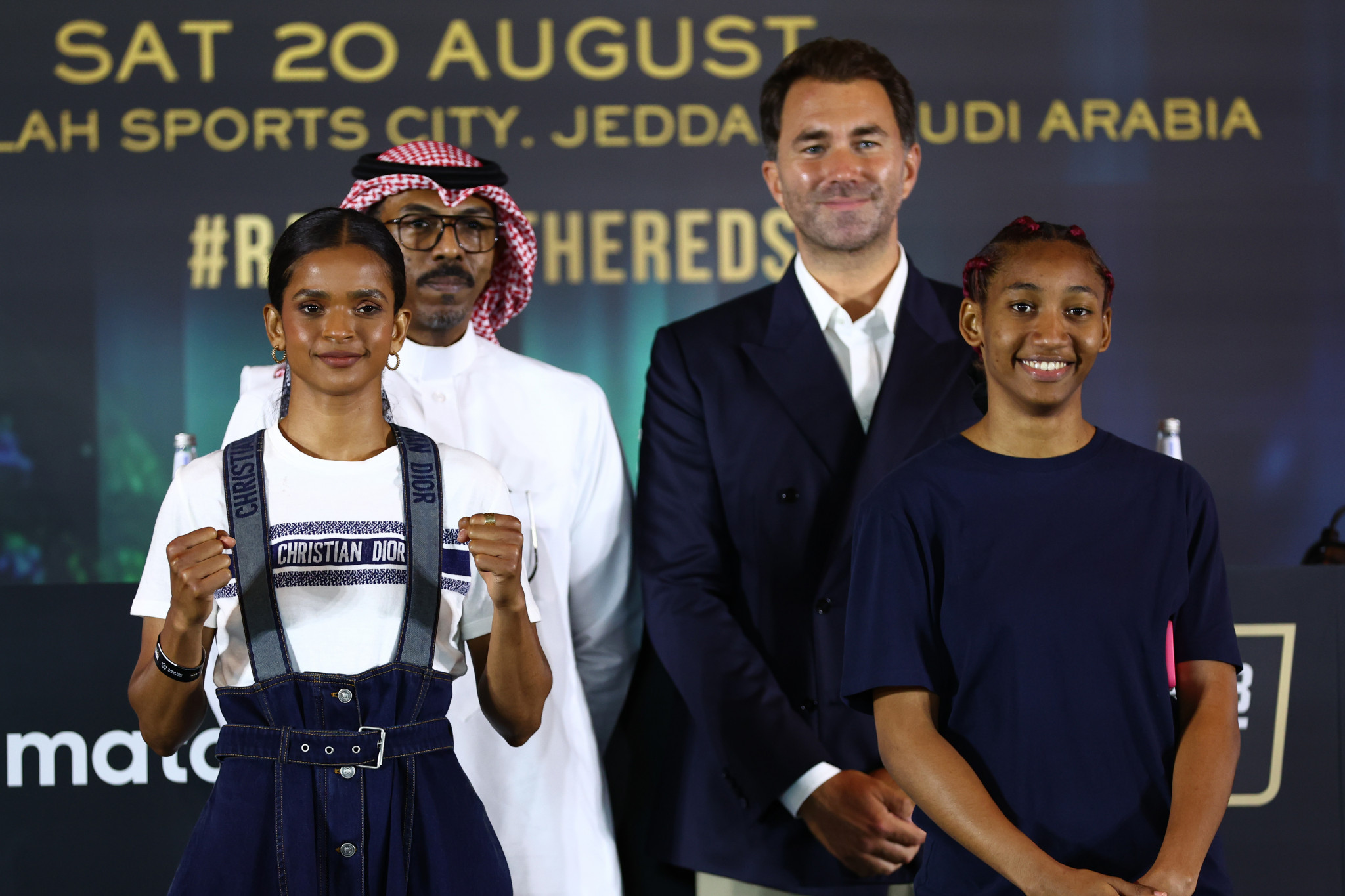 Somalian Ramla Ali, left, and Crystal Garcia Nova from the Dominican Republic will face each other in the first all-female fight in Saudi Arabia ©Getty Images