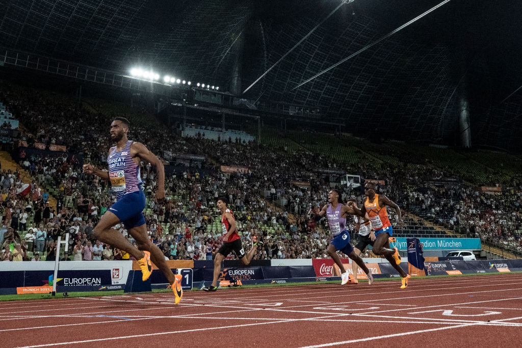 Britain's Matthew Hudson-Smith retained the European 400m title in Munich ©Getty Images