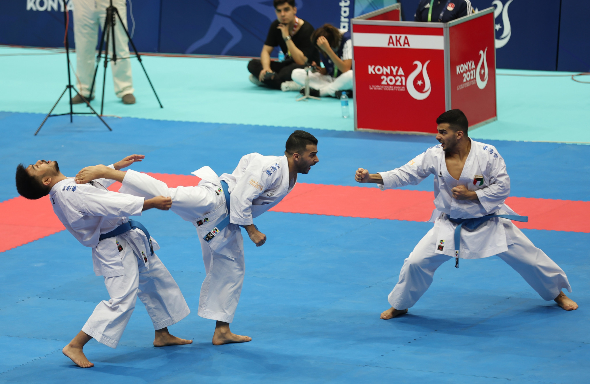 The men's kata team final was one of a number of events that finished today ©Konya 2021