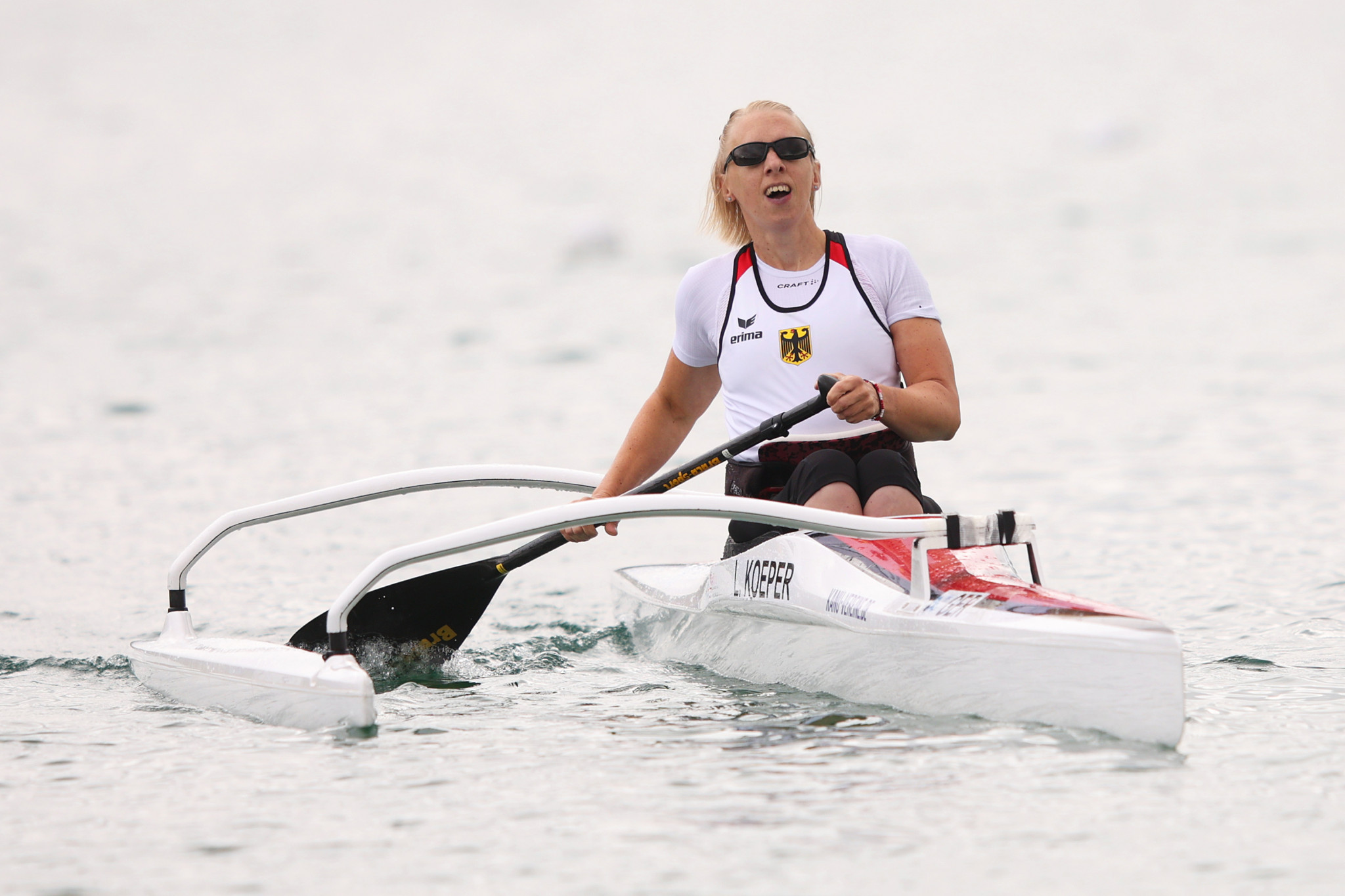 Lillemor Köper provided one of four gold medals for Germany on the first day of canoe sprint and Para canoe finals at Munich 2022, triumphing in the women's VL1 200m ©Getty Images