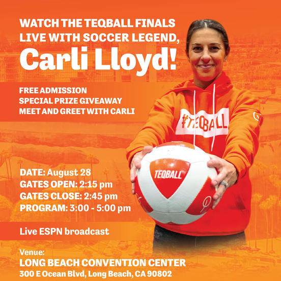 Two-time Olympic gold medallist Carli Lloyd is set to offer meet and greet and photo opportunities with fans in Los Angeles ©USA Teqball