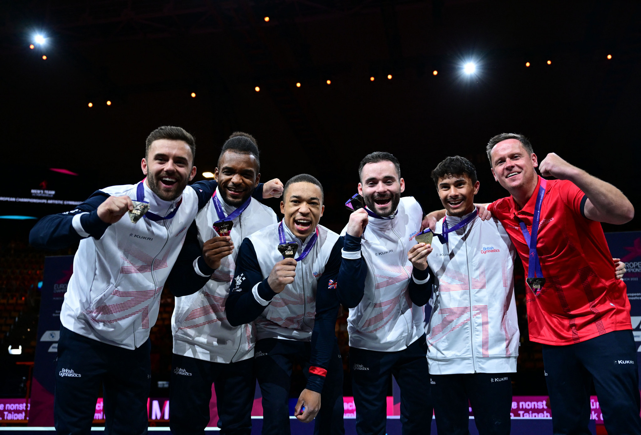 Britain took men's team artistic gymnastics gold in Munich ©Getty Images