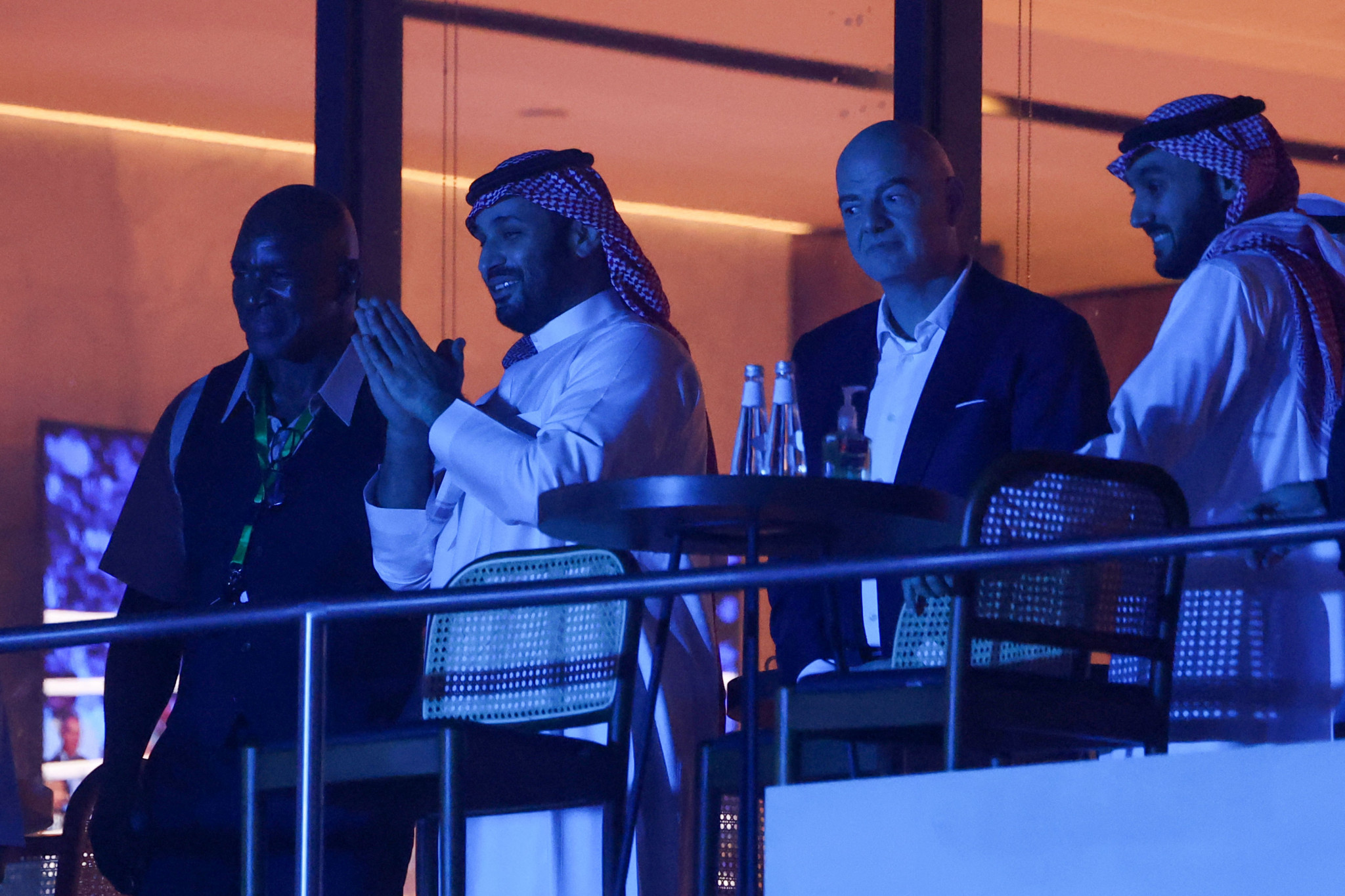 FIFA President Gianni Infantino watched the fight between Oleksandr Usyk and Anthony Joshua in Jeddah along with Crown Prince Mohammed bin Salman Al Saud ©Getty Images