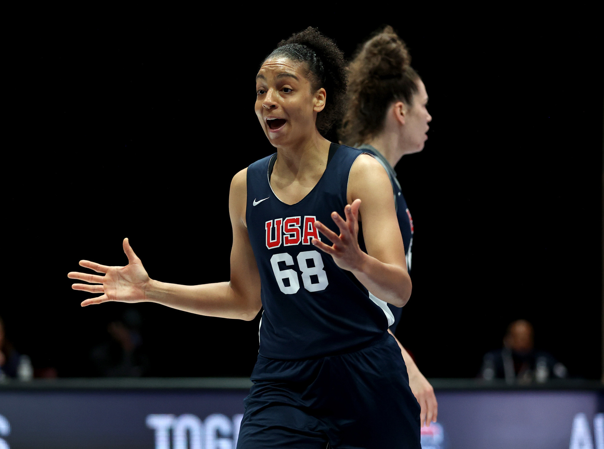 Cierra Burdick scored five points for the US in their 18-7 victory against Lithuania in the final of the FIBA 3x3 Women's Series event in Quebec ©Getty Images