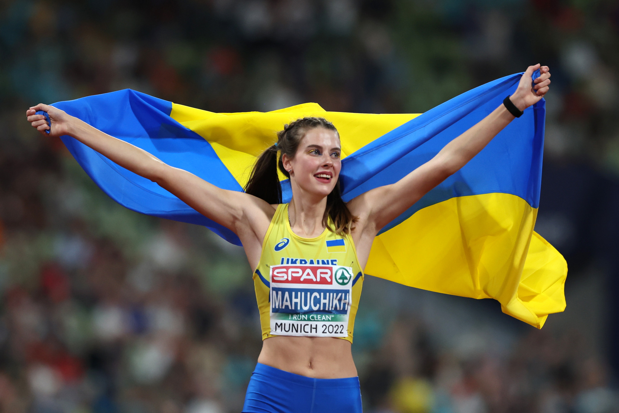 Yaroslava Mahuchikh of Ukraine claimed women's high jump gold on countback at the European Championships ©Getty Images