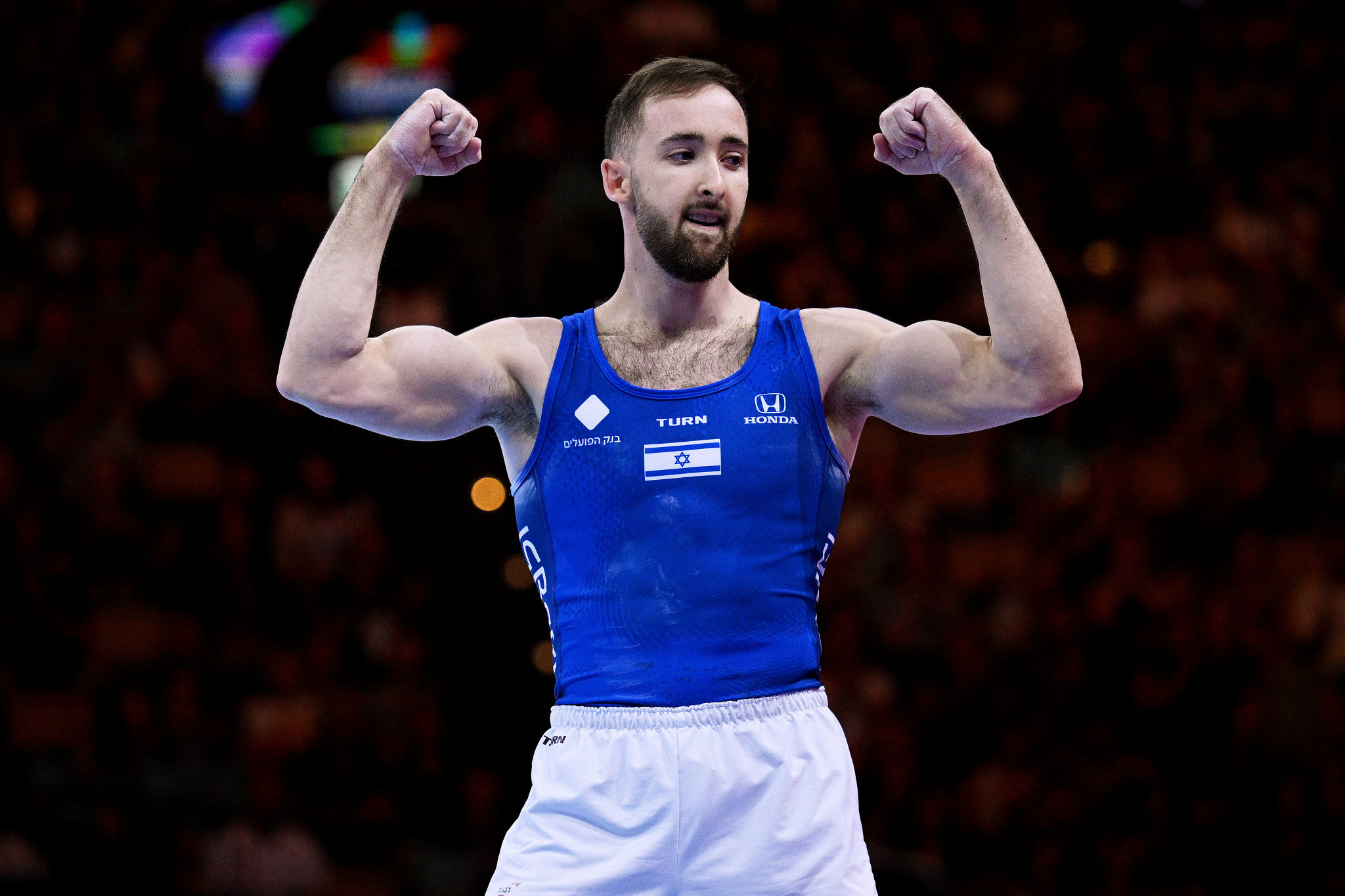 Israel's Artem Dolgopyat won the men's floor exercise title at the Munich 2022 European Championships, as he did at the Tokyo 2020 Olympics ©Getty Images