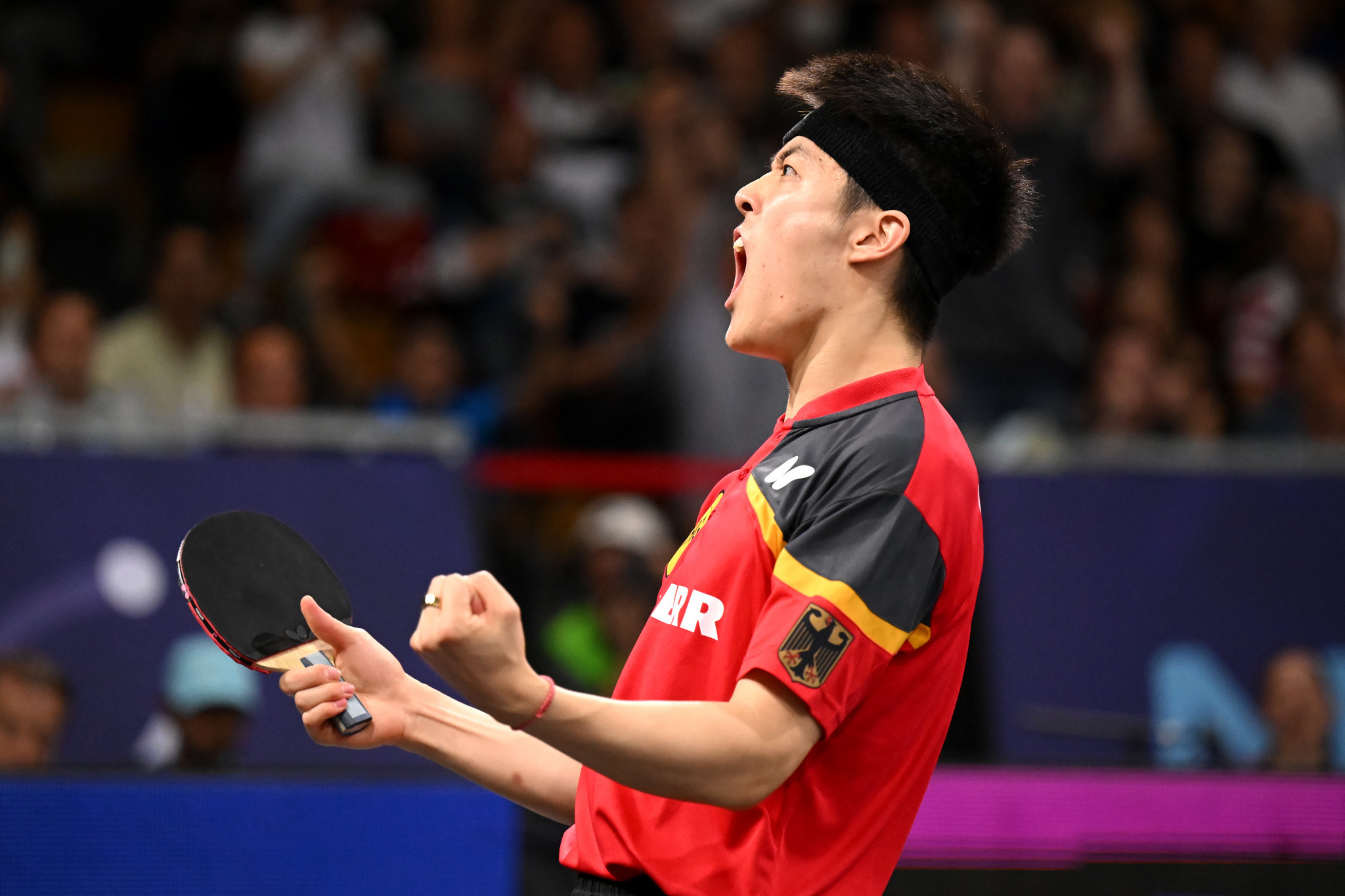 Dang Qiu provided table tennis gold for hosts Germany in the men's singles final ©Getty Images
