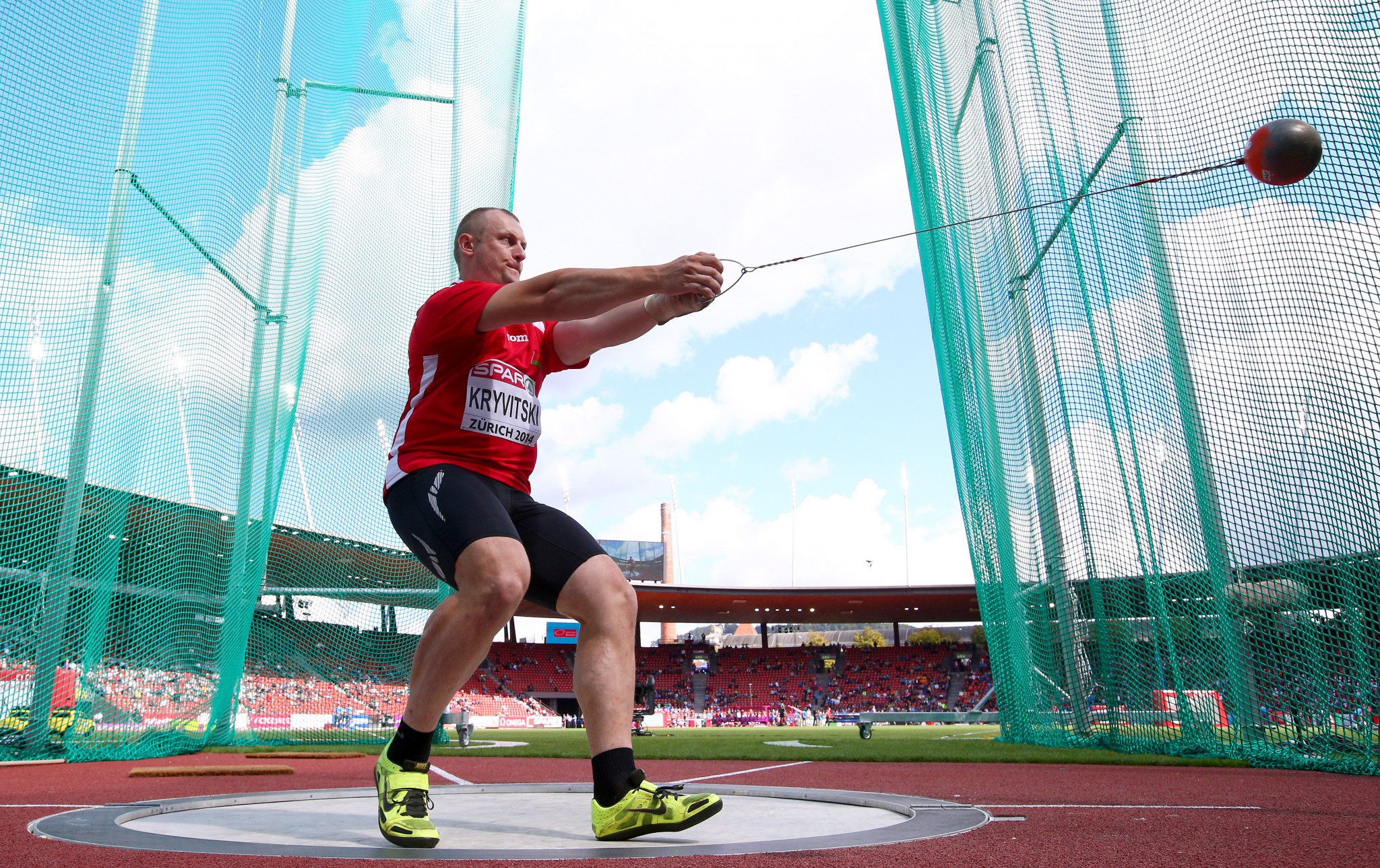 Hammer thrower Pavel Kryvitski has had further results disqualified by the AIU ©Getty Images