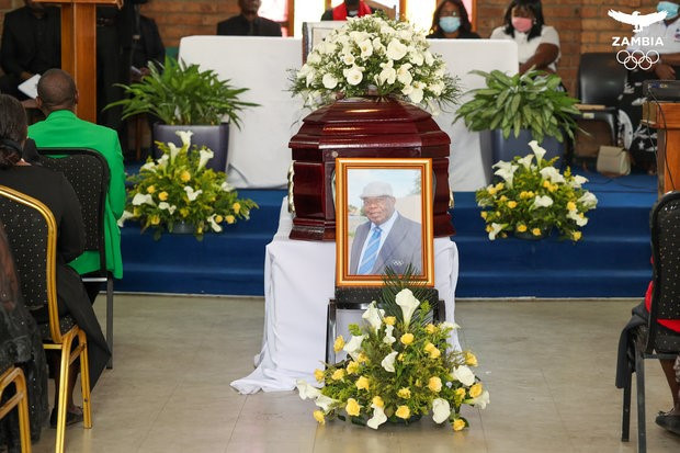Tributes paid during burial service of former NOC of Zambia President and IOC member Chamunda