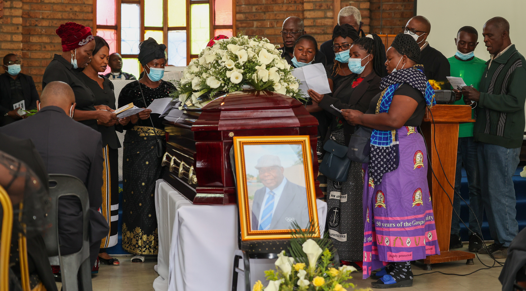 Patrick Chamunda's burial service was held at Nkana East Memorial Park in Kitwe ©NOCZ