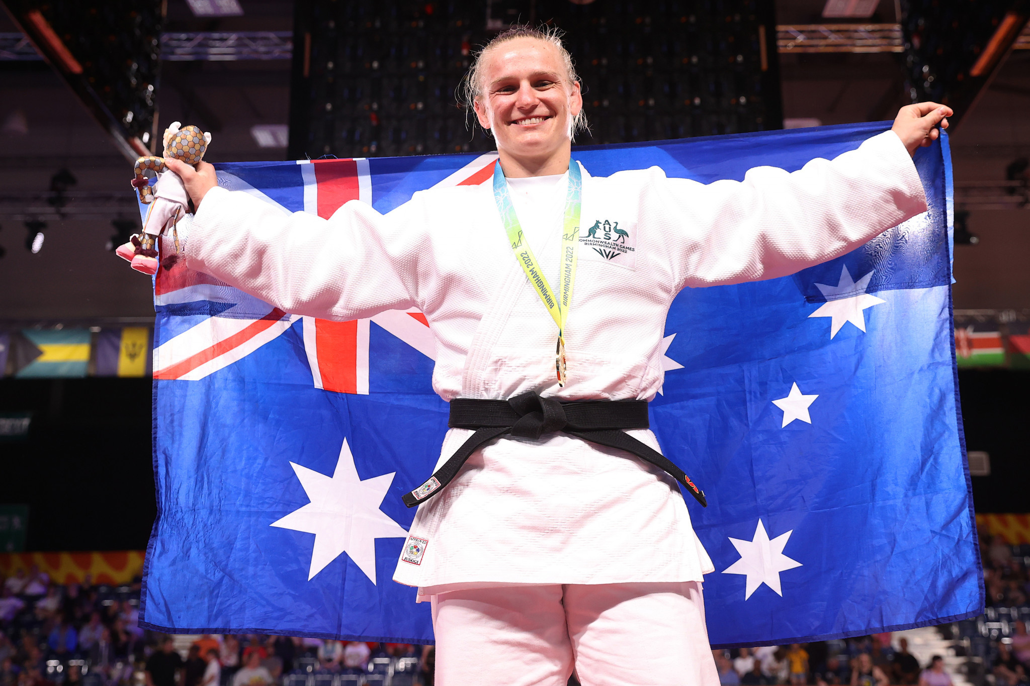 Aoife Coughlan took gold for Australia in judo at Birmingham 2022 ©Getty Images