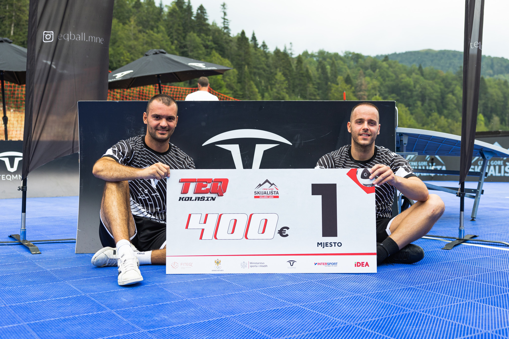 Marko Žarković and Andrija Jovanović won again at the latest teqball event in Montenegro ©FITEQ