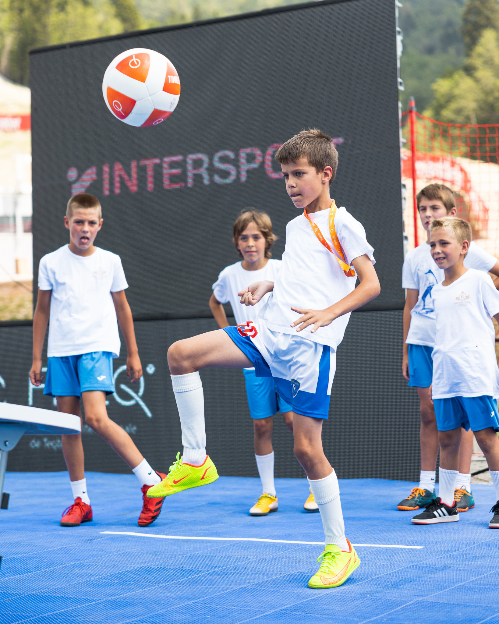 Youth players from the local football club were introduced to teqball through a come-and-try event ©FITEQ