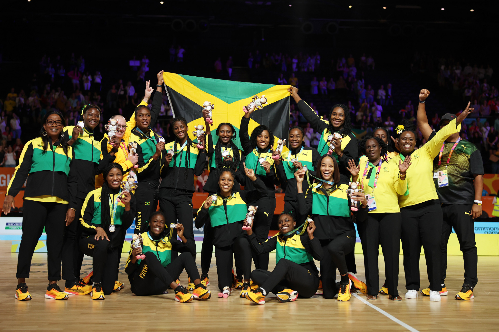 Jamaica's netball players won silver at the Birmingham 2022 Commonwealth Games ©Getty Images