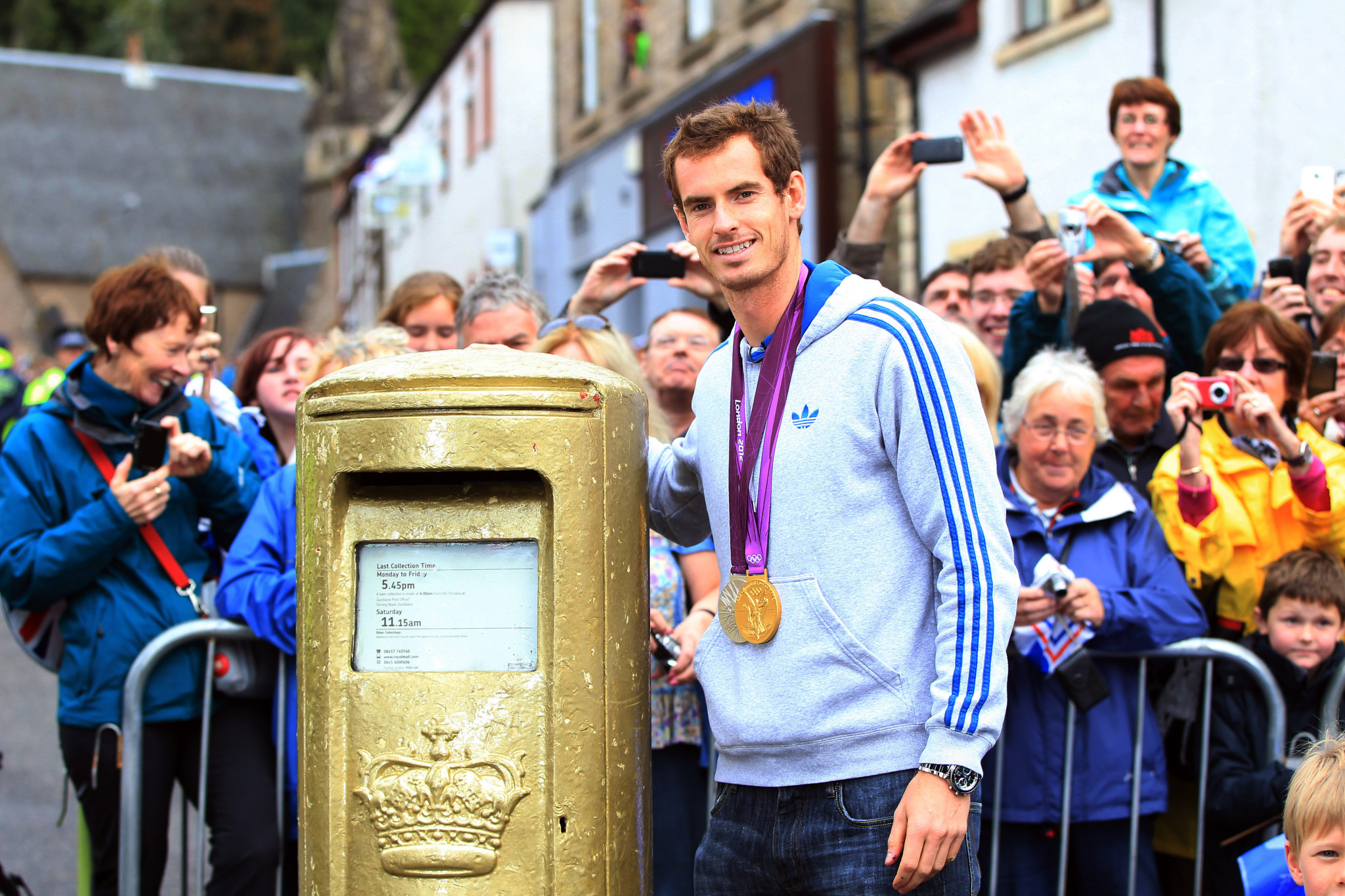 After the London 2012 Olympics, the achievements of  gold medallists such as Sir Andy Murray were recognised with a gold postbox ©Getty Images