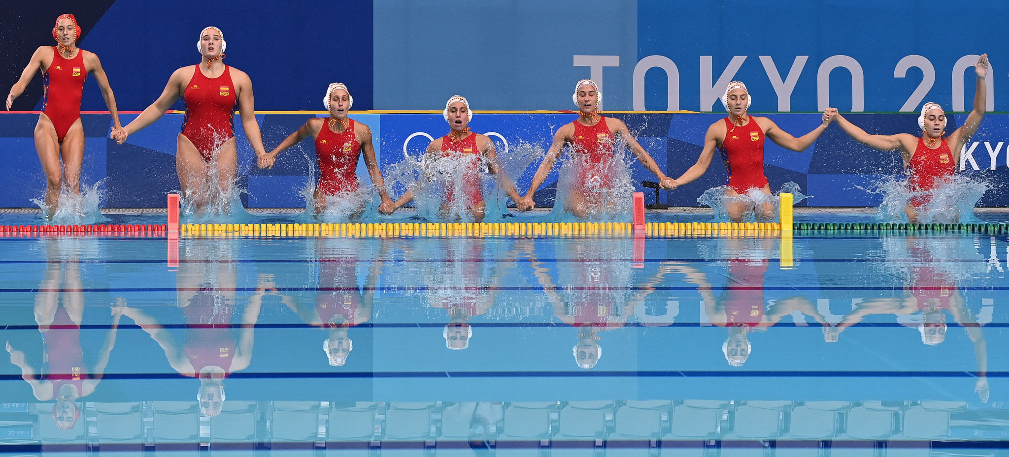 Spain's women's team are seeking back-to-back water polo titles ©Getty Images