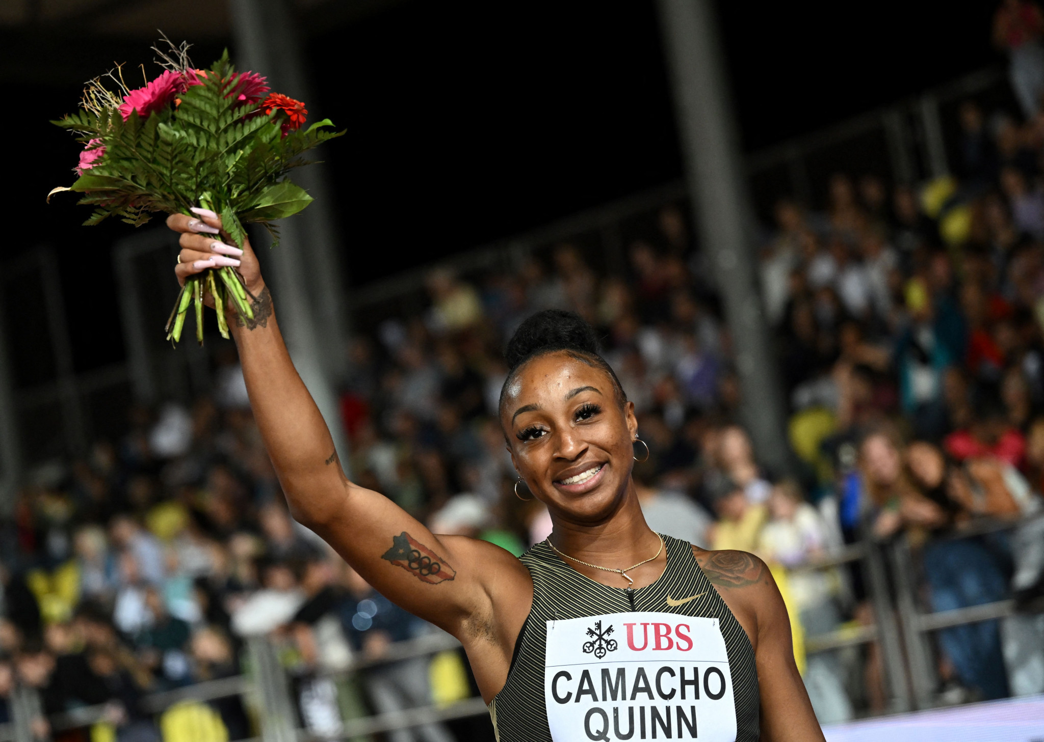 Jasmine Camacho-Quinn returned to winning ways in Lausanne ©Getty Images