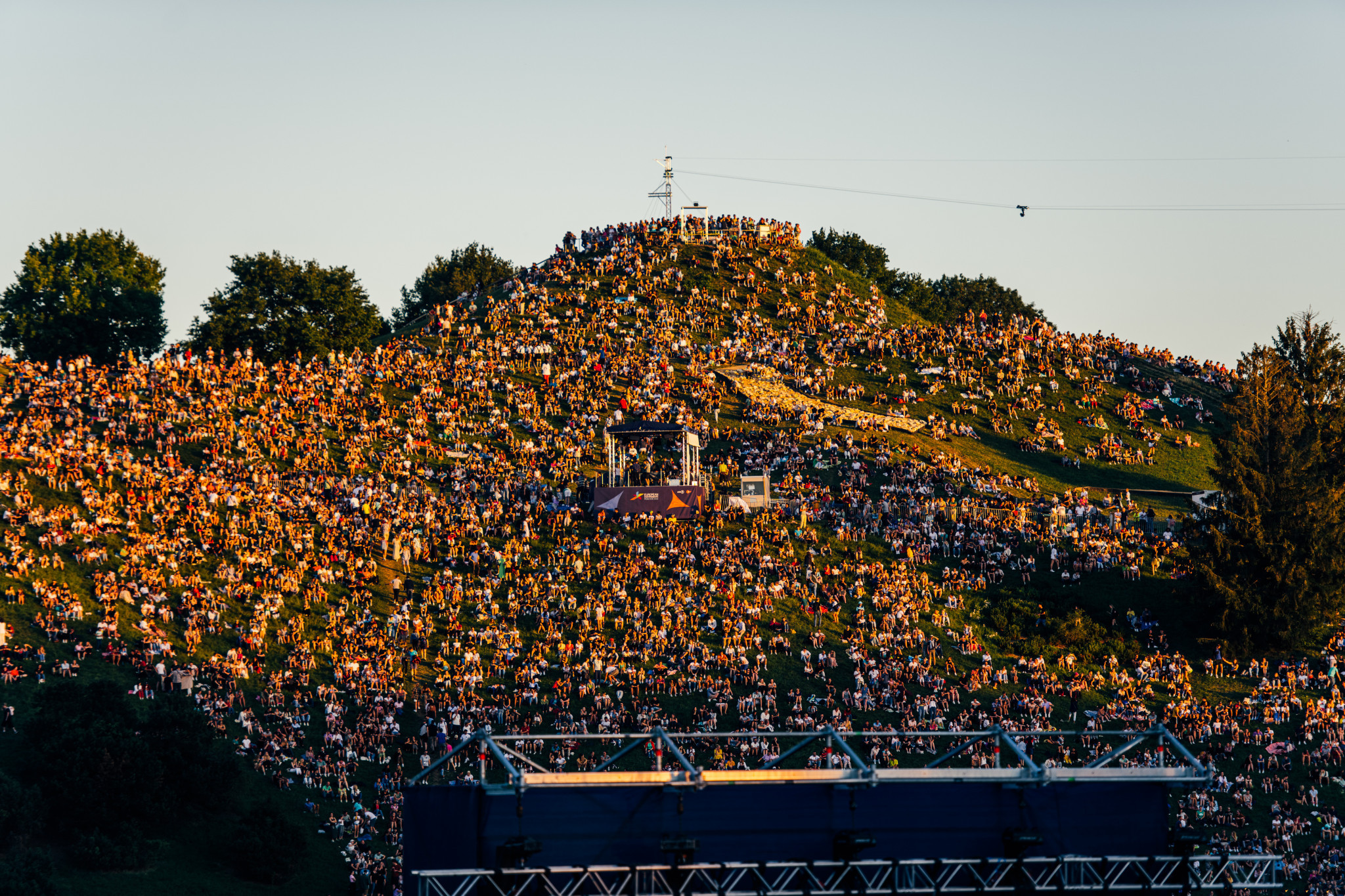 Fans turned out in huge numbers for the Roofs festival and the European Championships ©Munich 2022