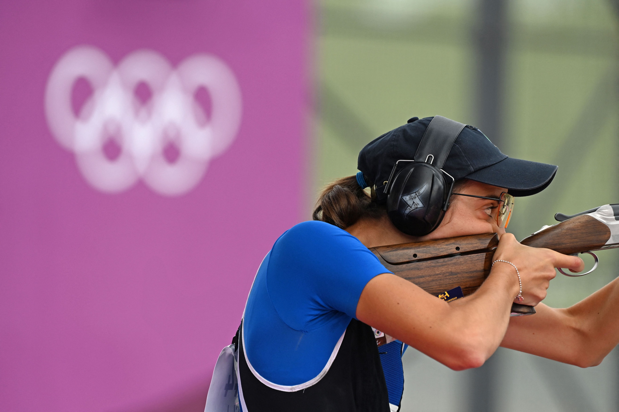 Jessica Rossi became a mixed team gold medallist at the European Shotgun Championships ©Getty Images