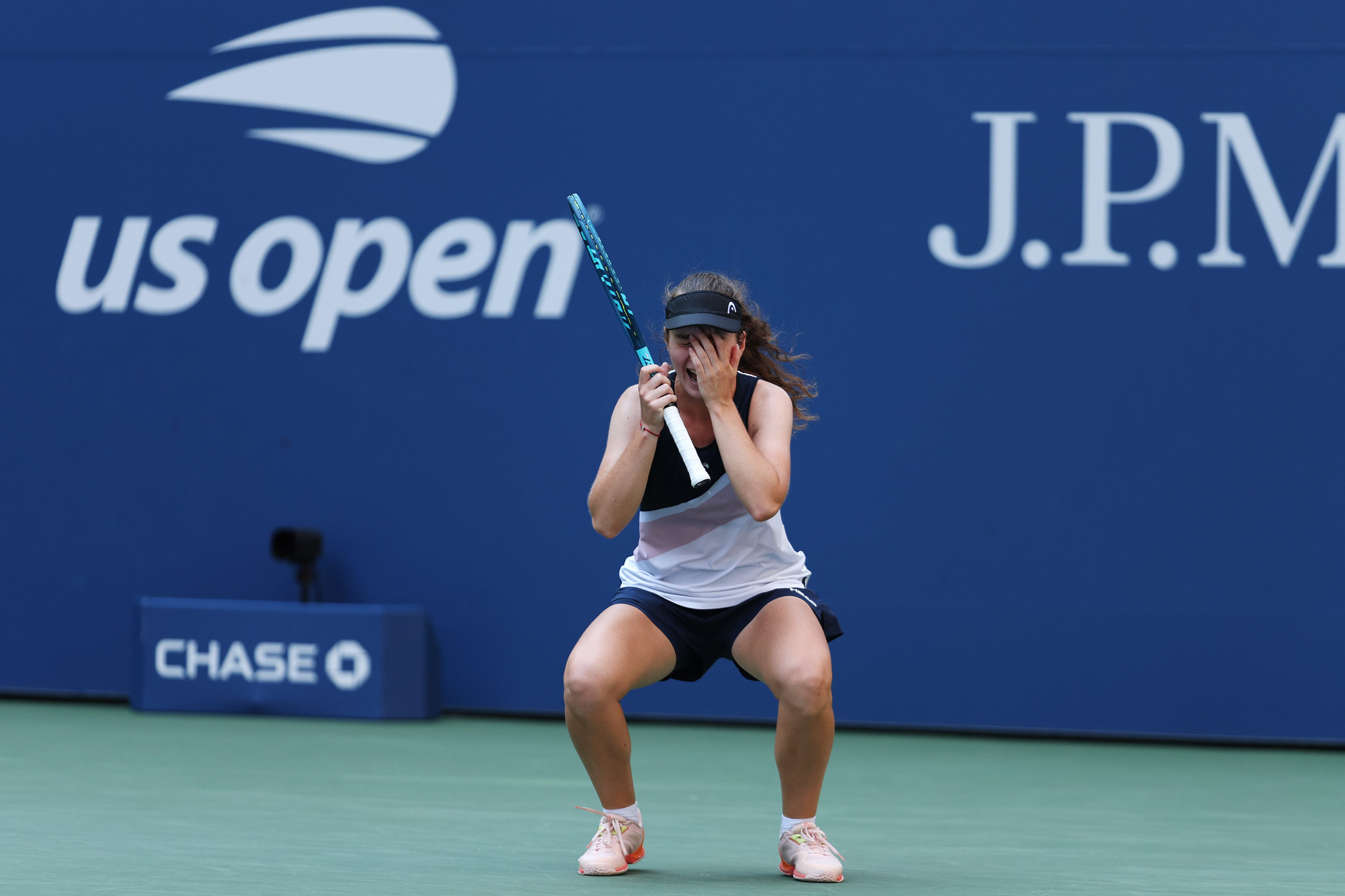 Ukraine's Daria Snigur was making her Grand Slam main draw debut as she beat Simona Halep ©Getty Images