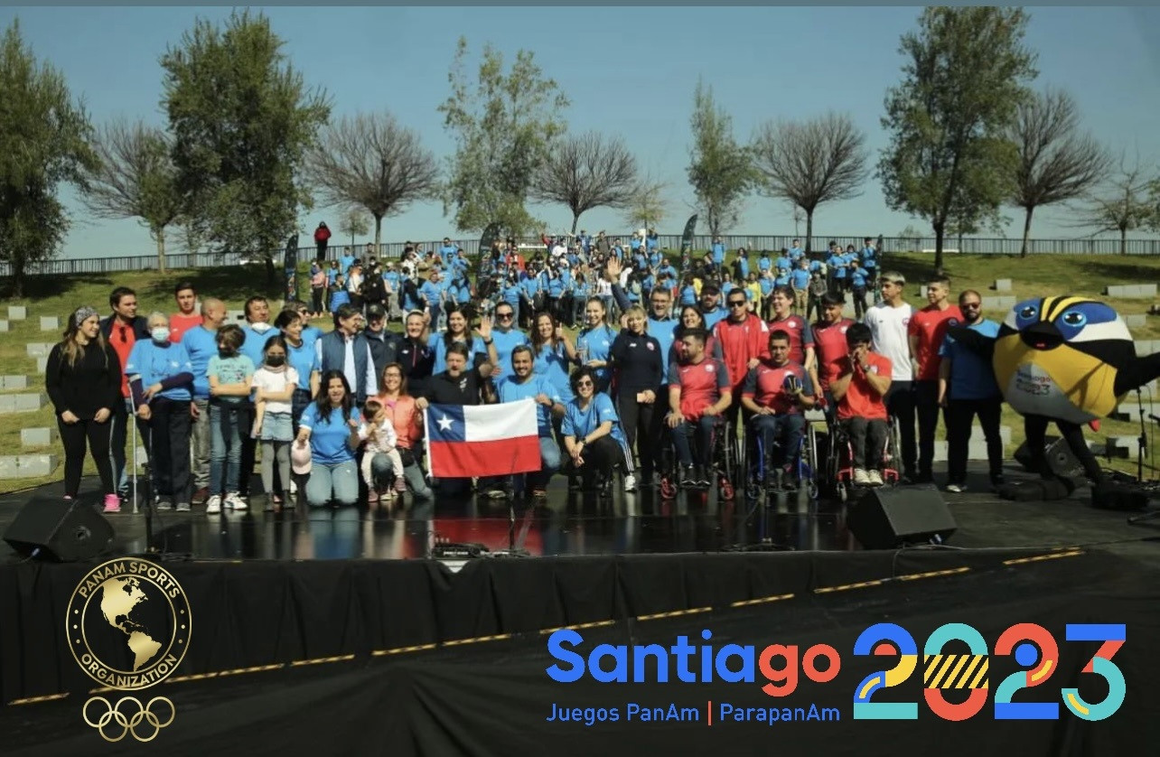 The volunteering application process for Santiago 2023 was officially launched at an event at the Parque de la Familia ©Santiago 2023