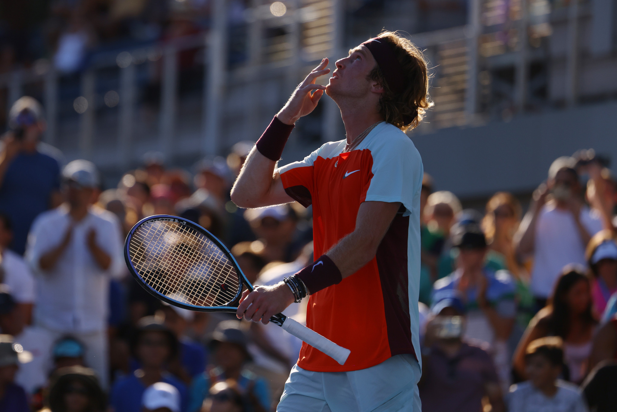 Andrey Rublev of Russia survived a scare and came out on top of a thrilling five-setter against Serbian Laslo Djere ©Getty Images