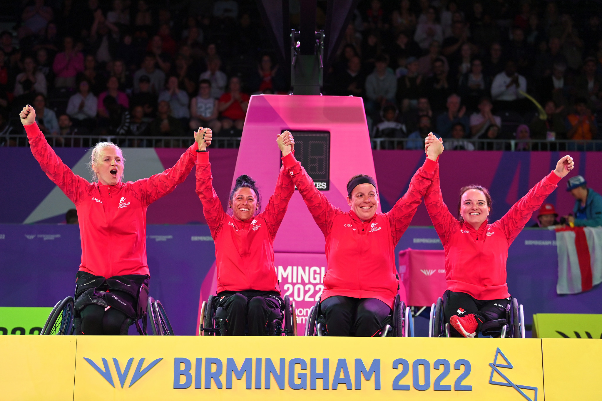 Canada won the women's 3x3 wheelchair basketball tournament at the Birmingham 2022 Commonwealth Games  ©Getty Images