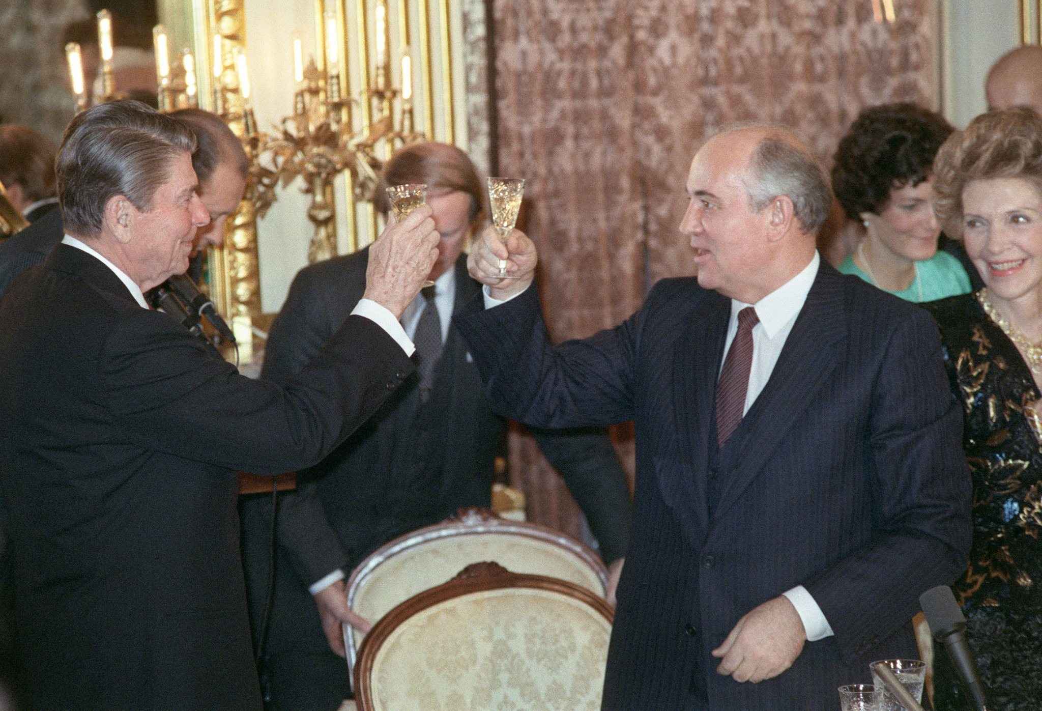 Mikhail Gorbachev's political meetings with United States President Ronald Reagan also softened the atmosphere in sport ©Getty Images