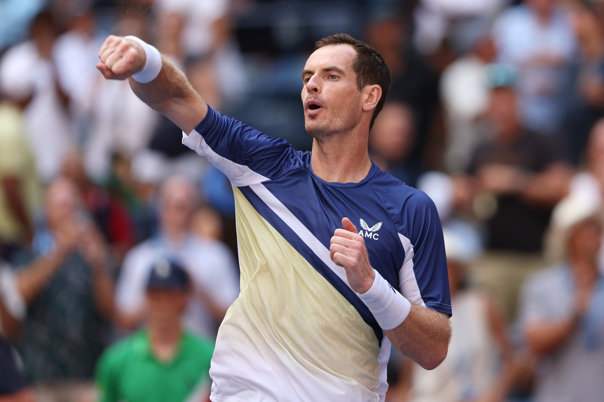 Sir Andy Murray recovered from a set down to beat American Emilio Nava in four sets at the US Open ©Getty Images



