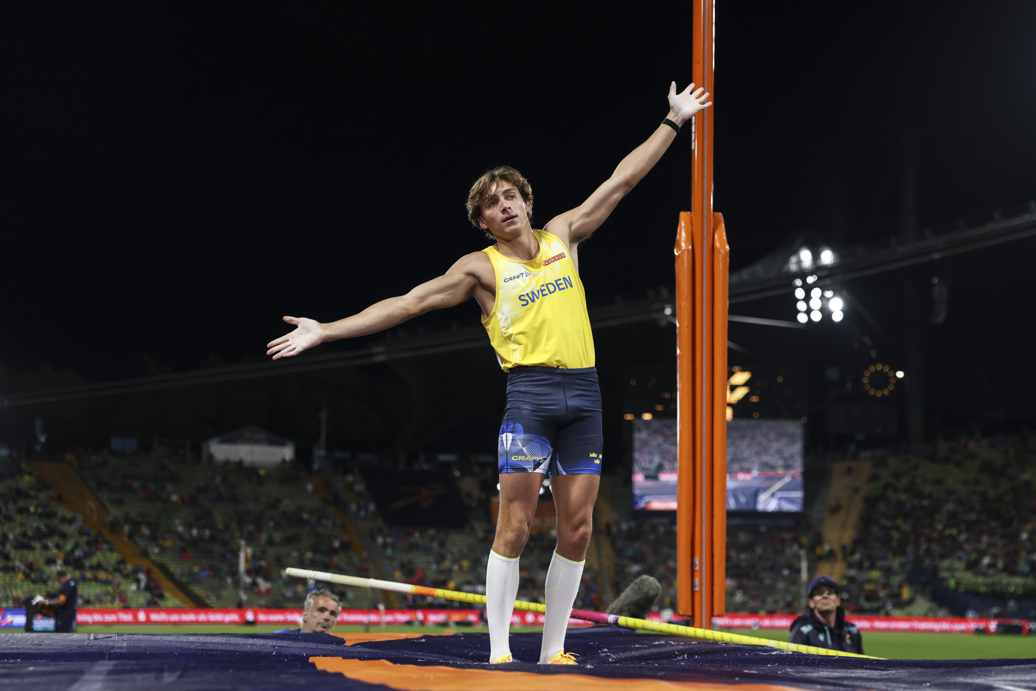 World champion pole vaulter Mondo Duplantis of Sweden has been nominated for the award among men ©Getty Images