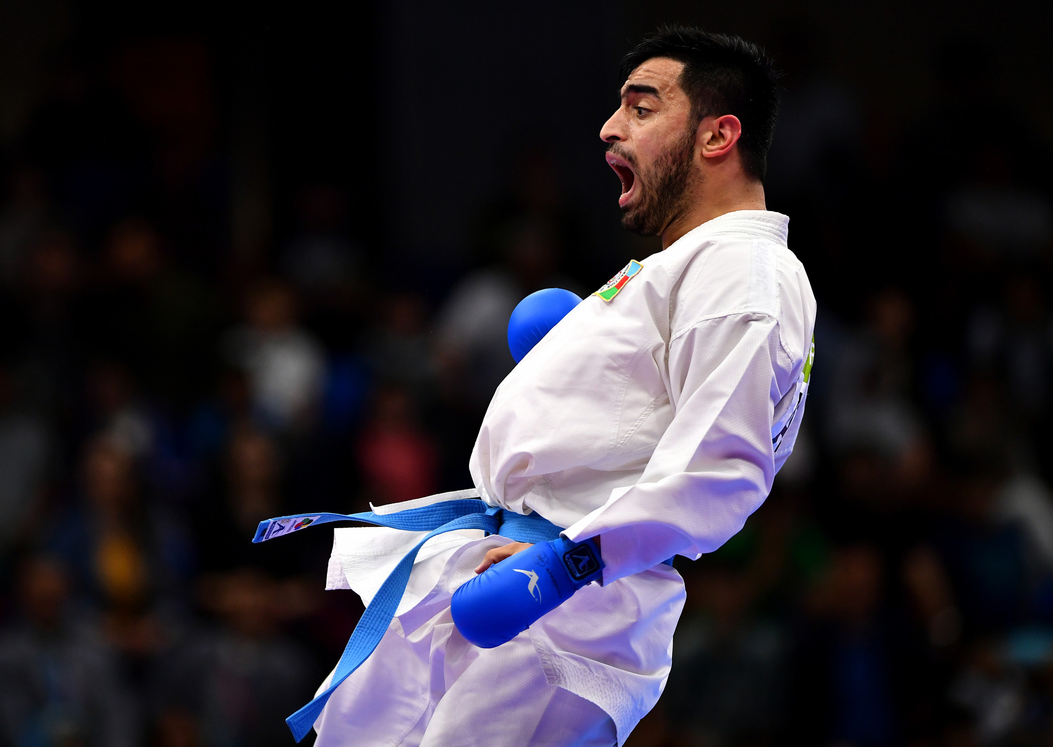 Asiman Gurbanli was one of three winners for hosts Azerbaijan at the Karate 1-Premier League event in Baku ©Getty Images