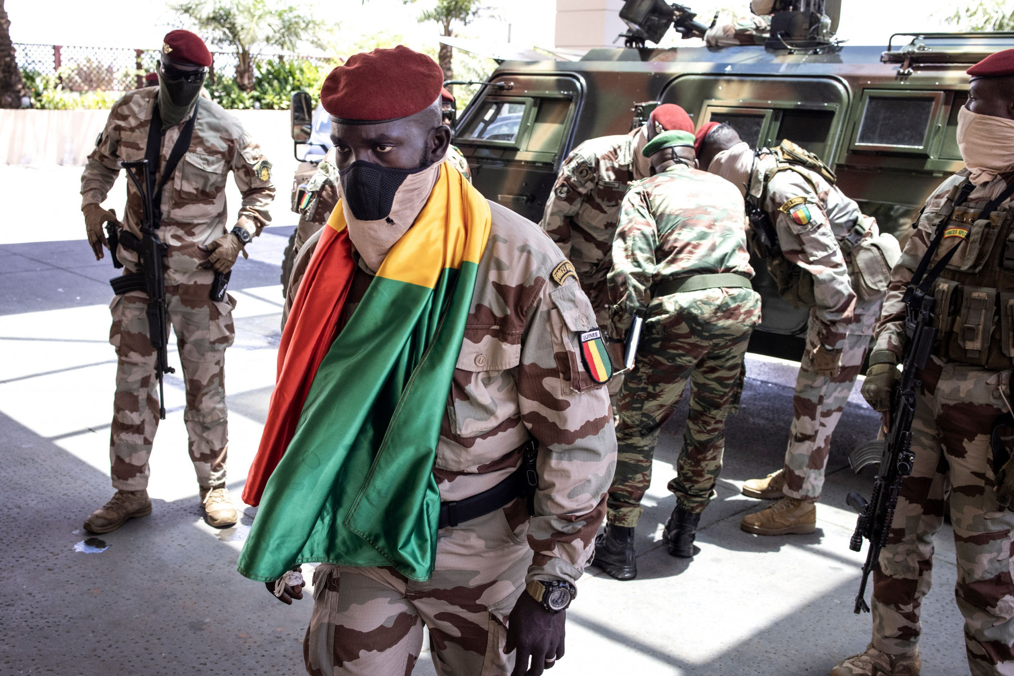 Mamady Doumbouya's armed forces took over Guinea last year in a coup d'état ©Getty Images